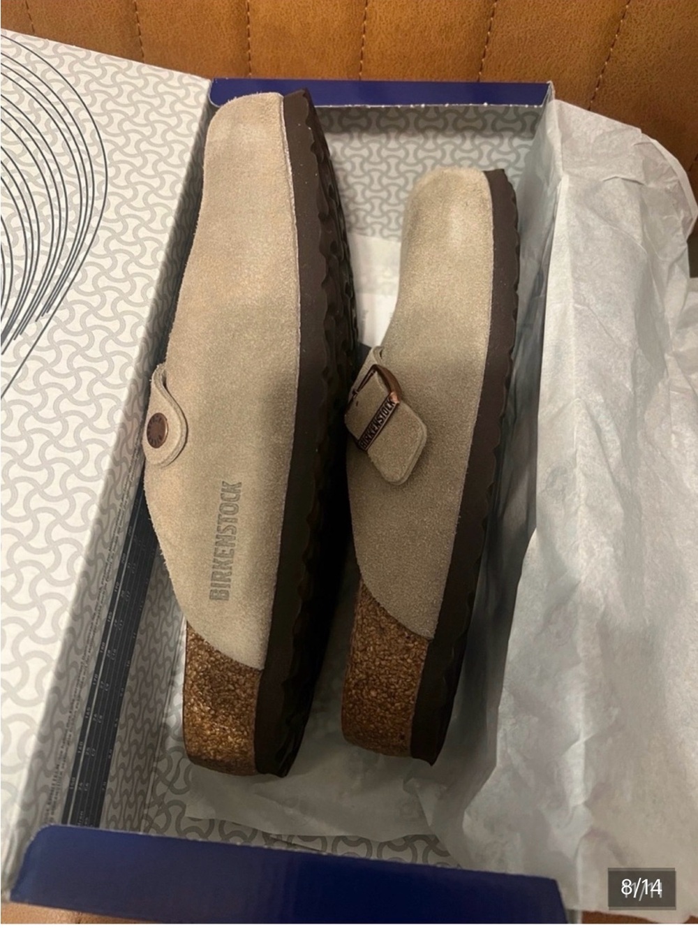 Birkenstock Boston clogs sale!! Taupe suede leather -classic - - NEW authentic - Picture 5 of 13